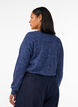 Blus i jersey med v-ringning och l&aring;nga &auml;rmar, Bl&aring;, Model image number 2