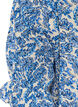 Blus i bomull med fyrkantig ringning, Bl&aring;, Packshot image number 3