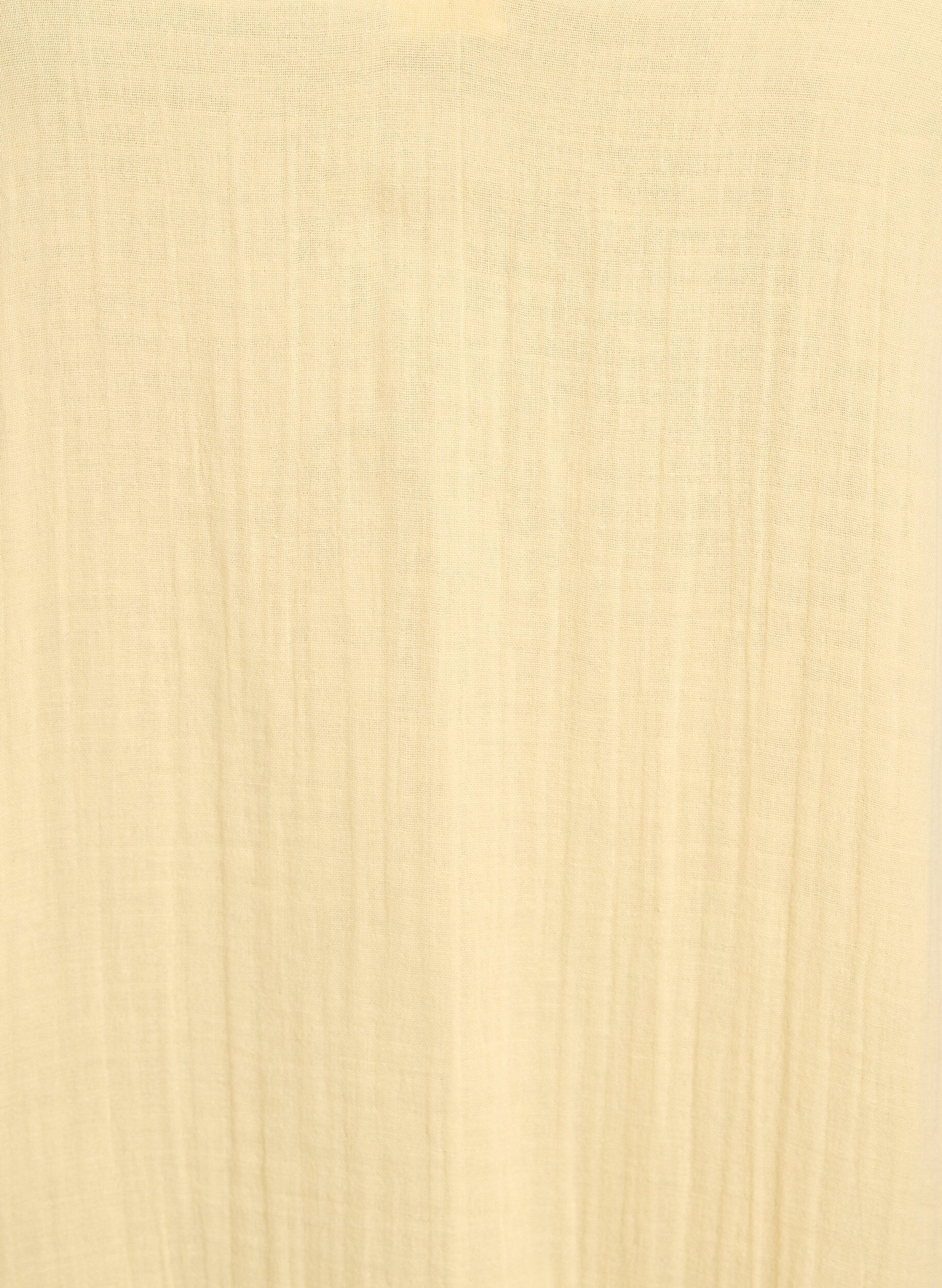 ZizziKort a-linjeformad kl&auml;nning i bomullsmuslin, Gul, Packshot image number 2