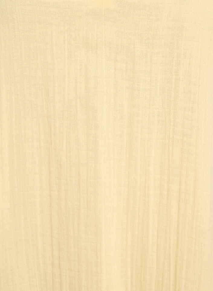 Kort a-linjeformad kl&auml;nning i bomullsmuslin, Gul, Packshot image number 2