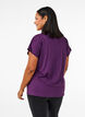 Tr&auml;nings t-shirt med v-ringning och l&ouml;s passform, Lila, Model image number 2