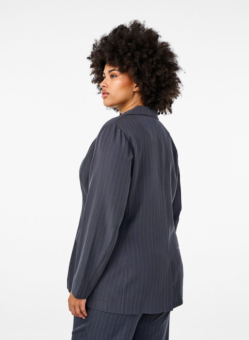 FLASH - Kavaj med fickor och slits, Grå, Model image number 2