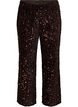 Byxor med vida ben och paljetter, Brun, Packshot image number 0