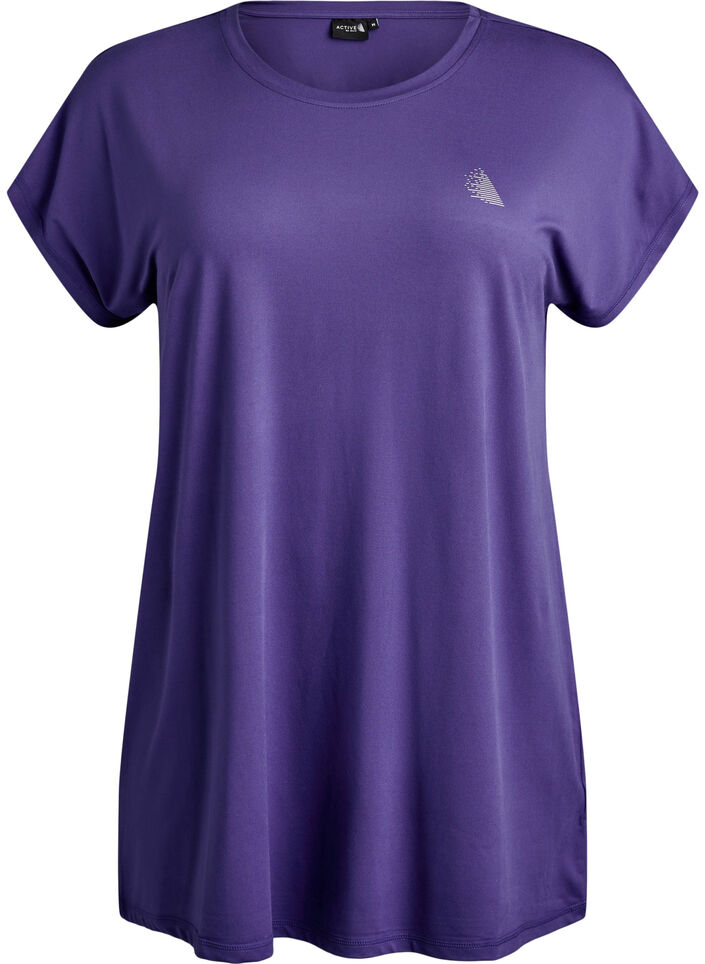 L&aring;ng tr&auml;nings-t-shirt, Lila, Packshot image number 0