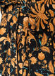 Blommig blus i bomull med knytning, Orange, Packshot image number 3