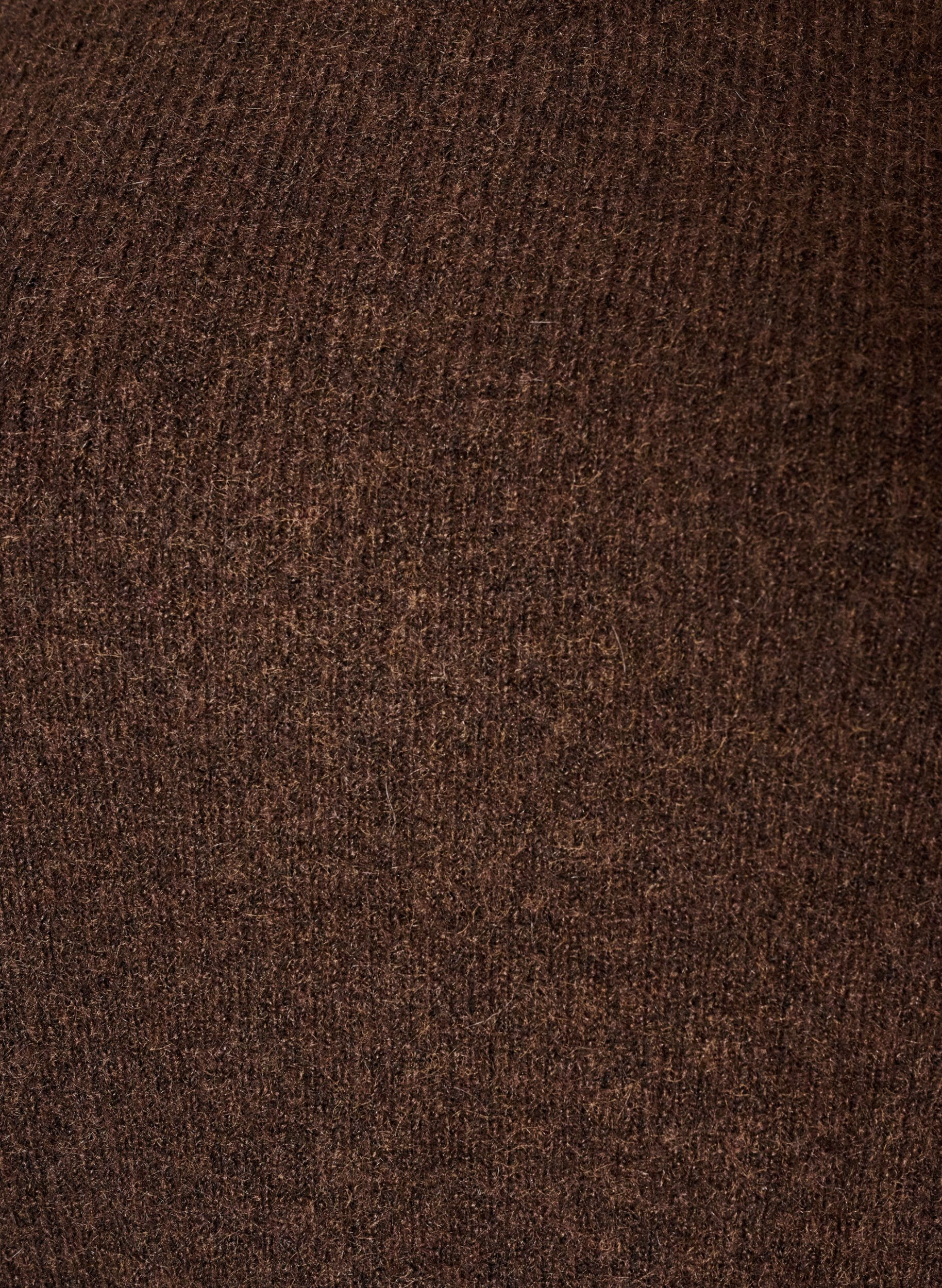 ZizziMelerad stickad blus med rund halsringning, Brun, Packshot image number 2