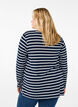 Långärmad blus med ränder, Evening Blue Stripe, Model image number 1