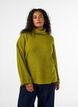 Stickad topp med polokrage, Gr&ouml;n, Model image number 0