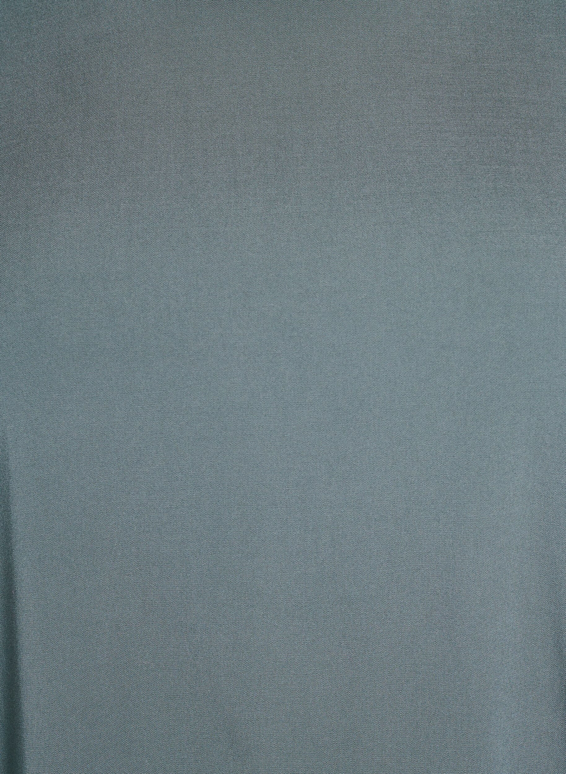 ZizziKort&auml;rmad v&auml;vd blus med rund hals, Gr&ouml;n, Packshot image number 2