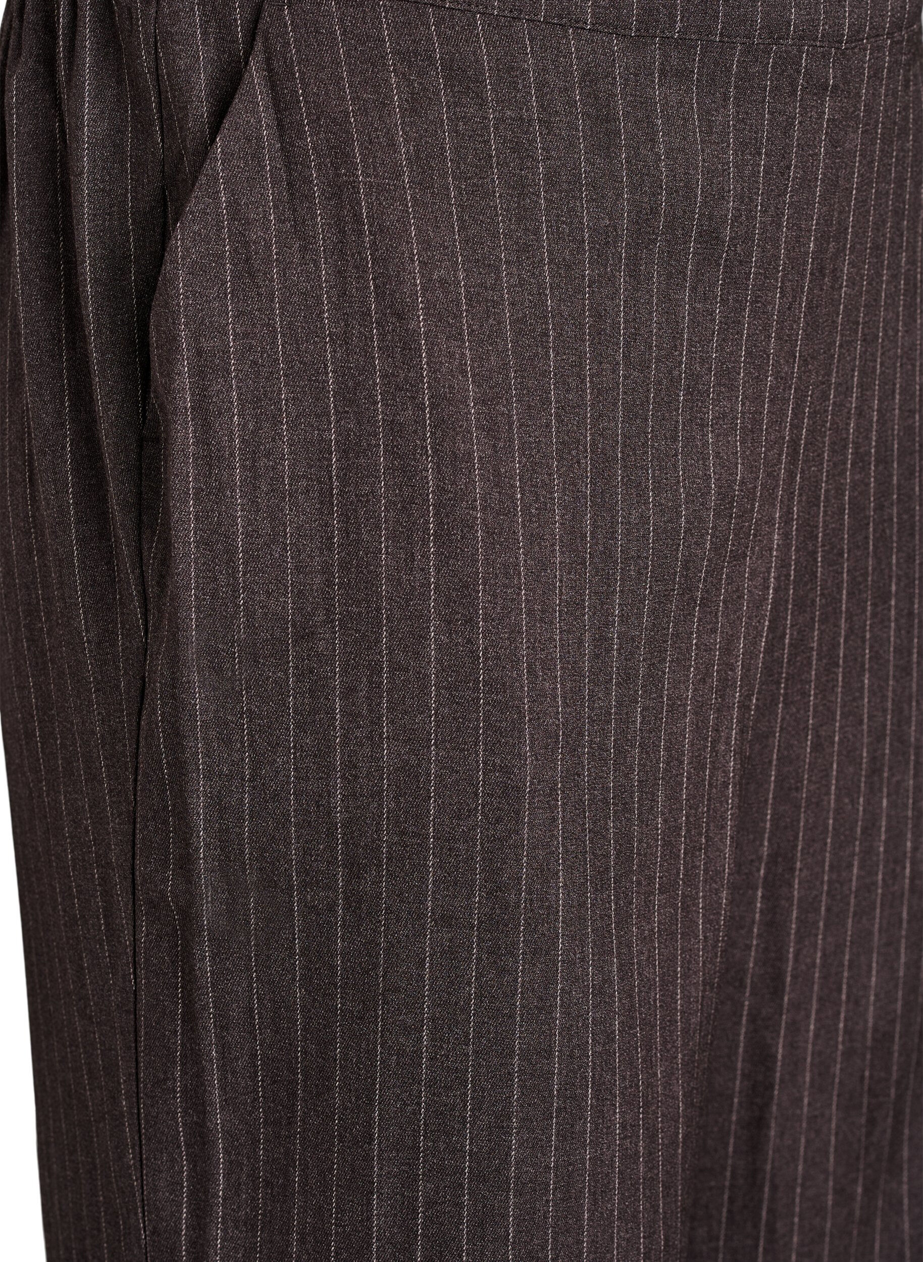 Zizzi Byxor med vida ben och h&ouml;g midja, Brun, Packshot image number 2