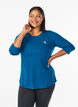 Tr&auml;ningsblus med trekvarts&auml;rm, Bl&aring;, Model image number 0