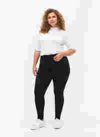 Super slim Amy jeans med hög midja, Black, Model