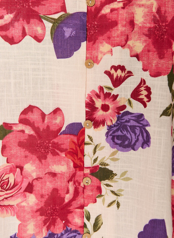 Kort&auml;rmad skjorta i bomull med v-ringning, R&ouml;d, Packshot image number 2