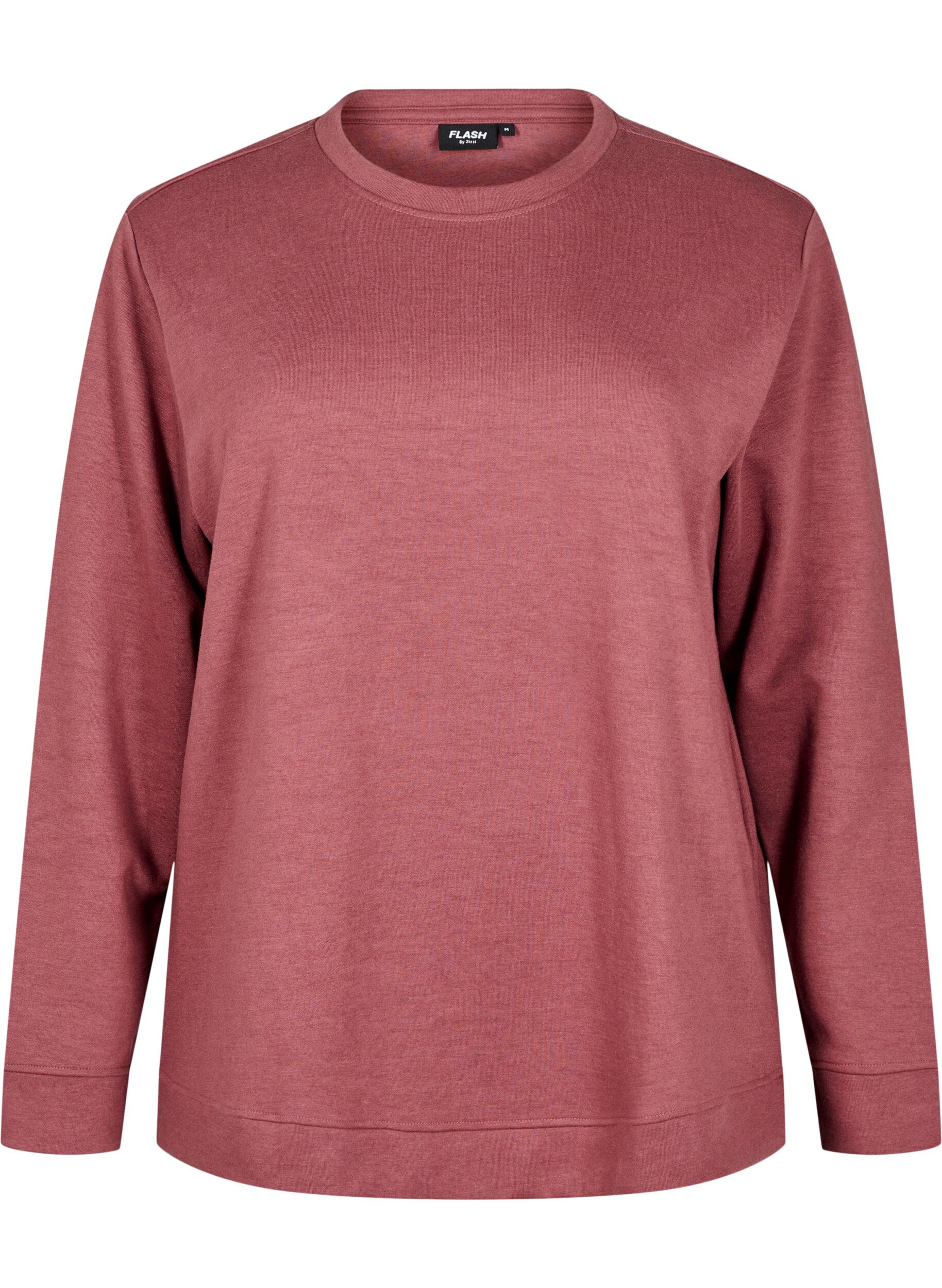 Zizzi FLASH - Sweatshirt med rund halsringning, Brun, Packshot image number 0