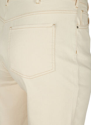 Jeansshorts med råa kanter, Light Yellow, Packshot image number 3