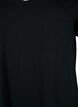 Kortärmad bomullsklänning med slits, Black, Packshot image number 2