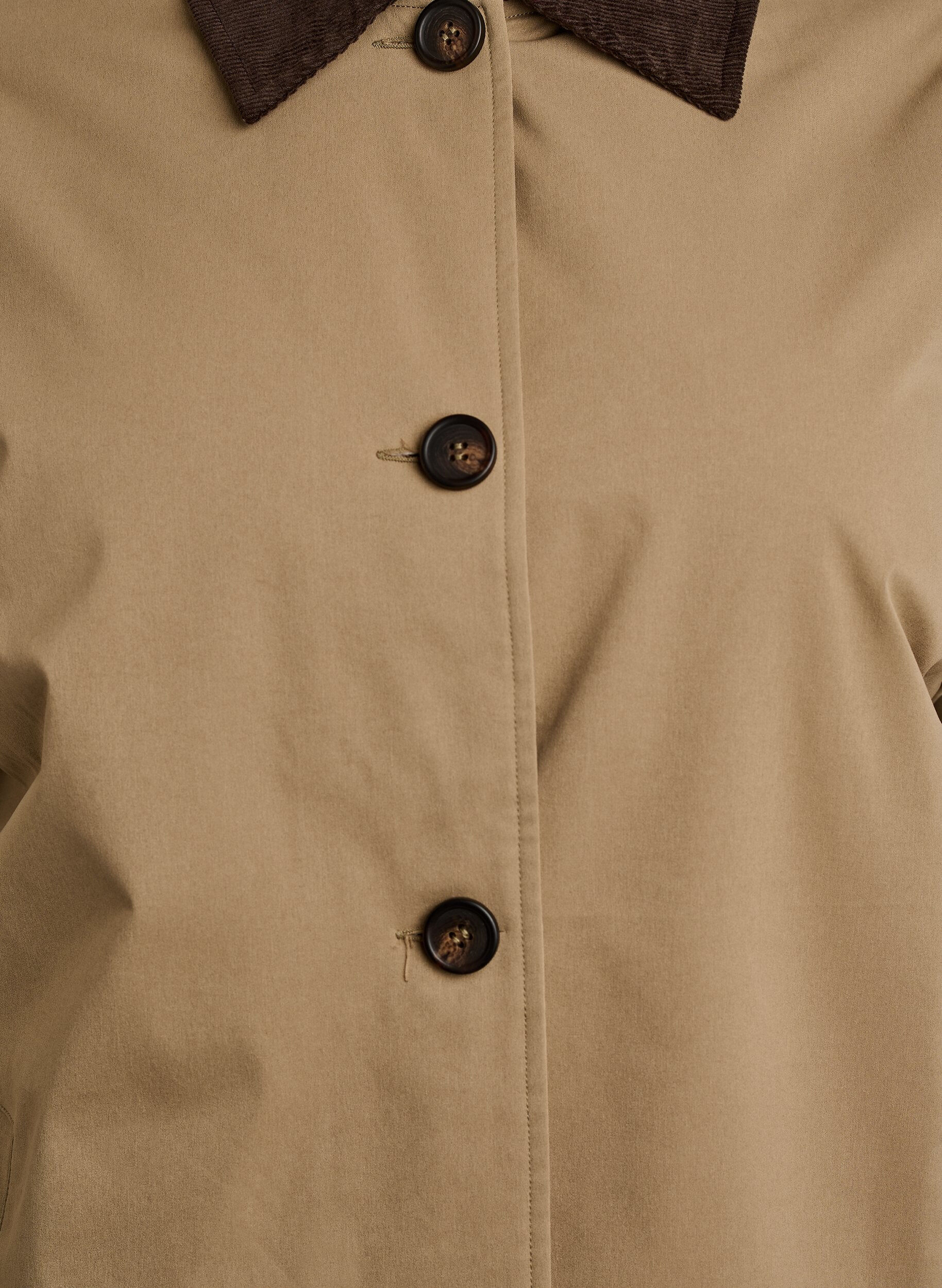 ZizziMedell&aring;ng jacka med manchesterkrage, Beige, Packshot image number 2