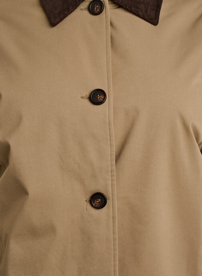 Medell&aring;ng jacka med manchesterkrage, Beige, Packshot