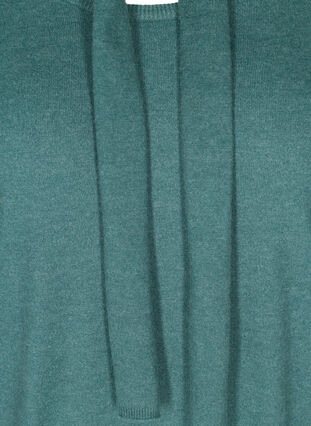 Långärmad stickad klänning med fickor, Sea Pine Mel, Packshot image number 2
