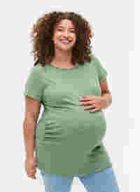 Ribbad t-shirt för gravida, Green Bay, Model