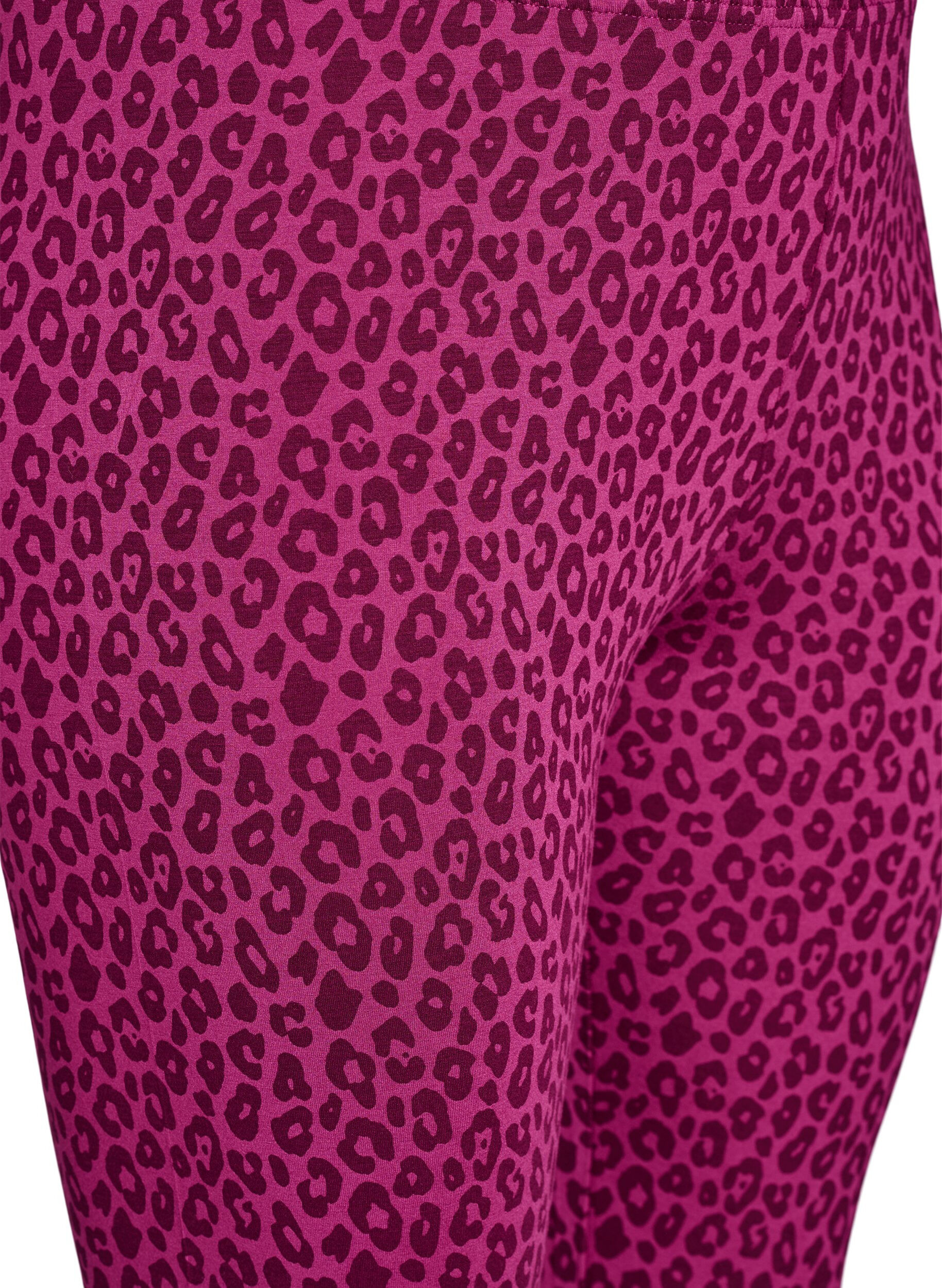 Zizzi Ankelkorta leggings i viskos, Rosa, Packshot image number 2