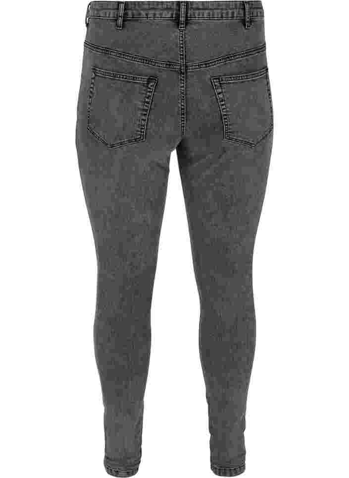 Super slim Amy jeans med hög midja, Grey Denim, Packshot image number 1