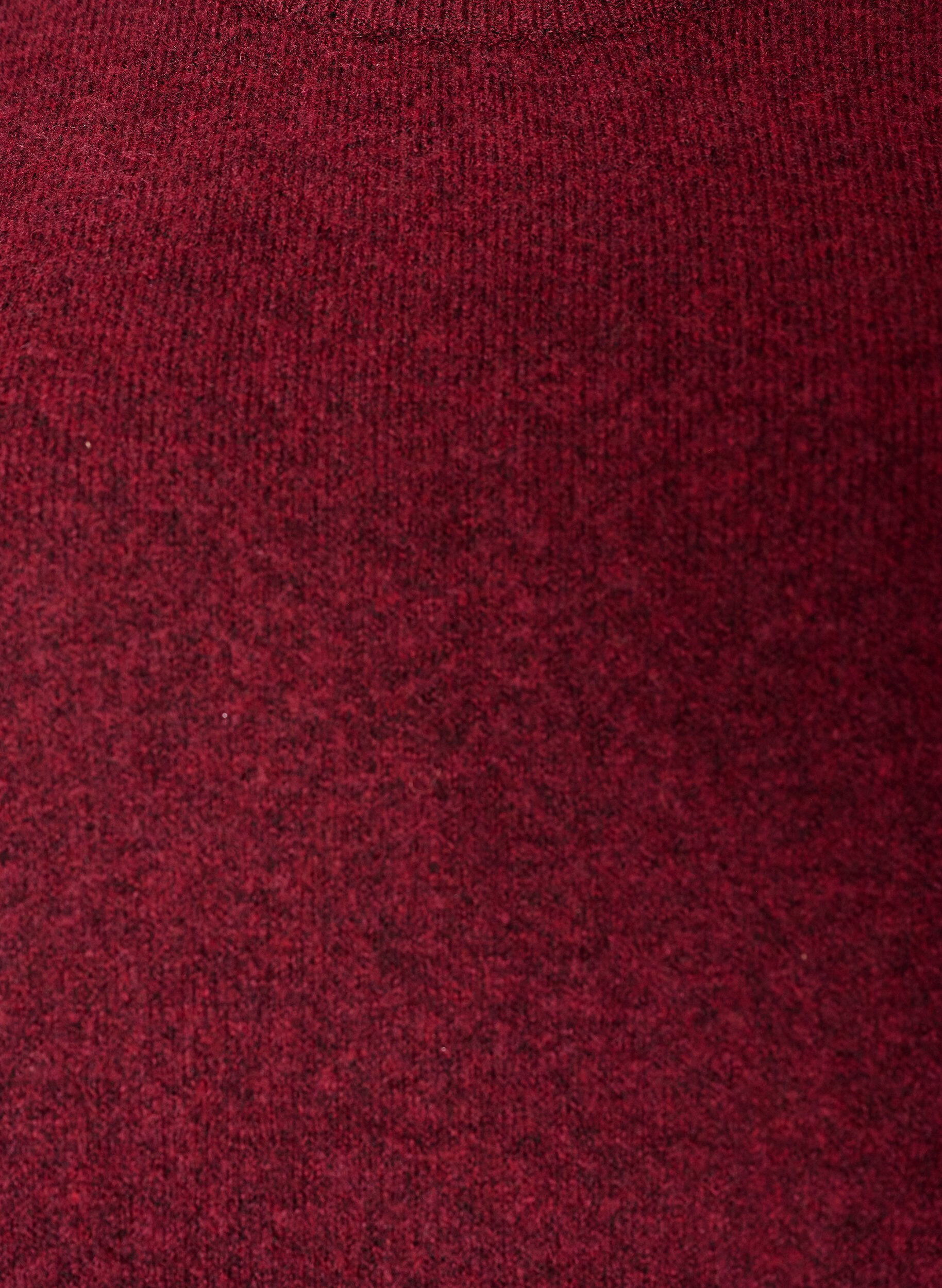 ZizziL&ouml;st stickad blus med korta &auml;rmar, R&ouml;d, Packshot image number 2