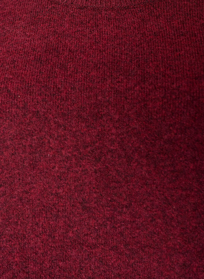 L&ouml;st stickad blus med korta &auml;rmar, R&ouml;d, Packshot image number 2