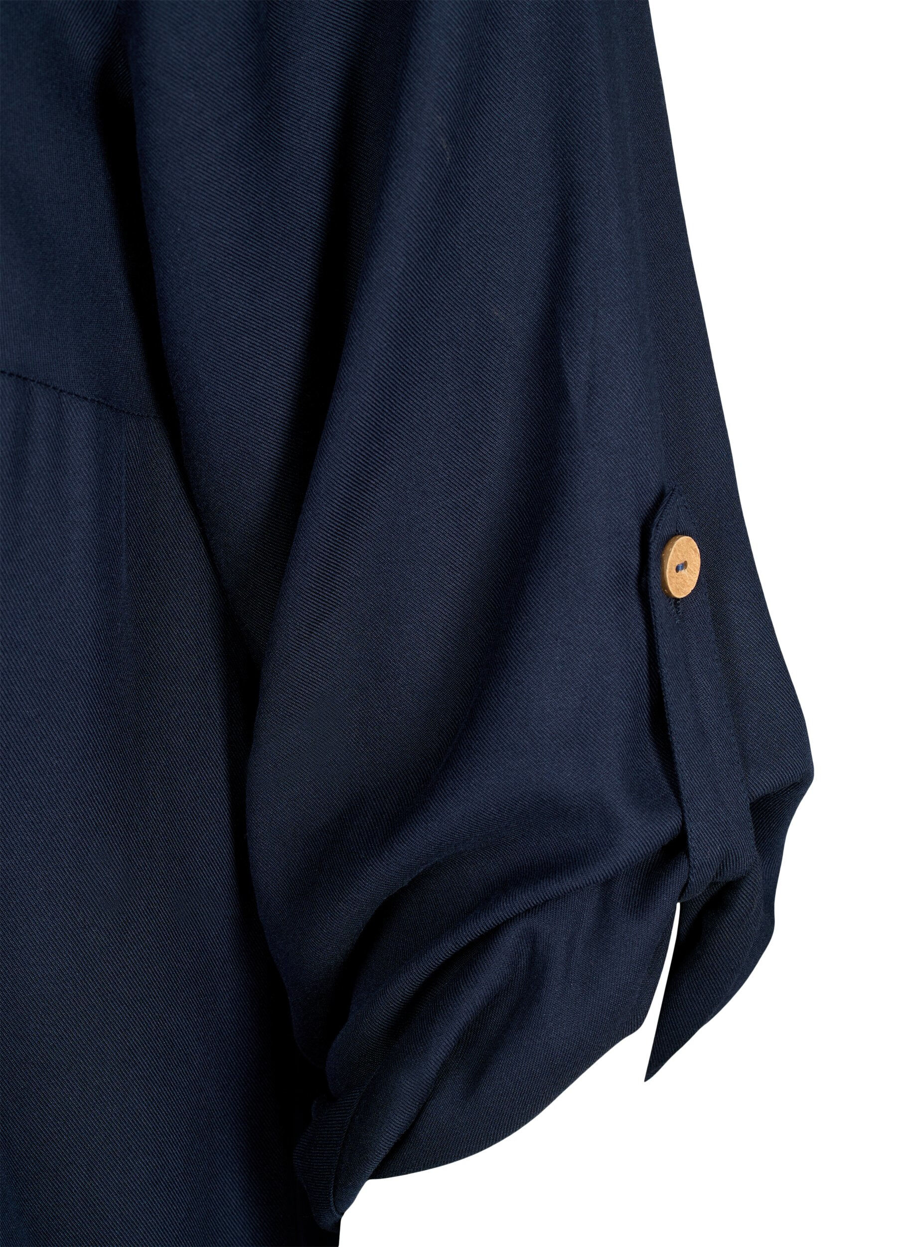 ZizziTunika i viskos med huva, Navy Blazer, Packshot image number 3