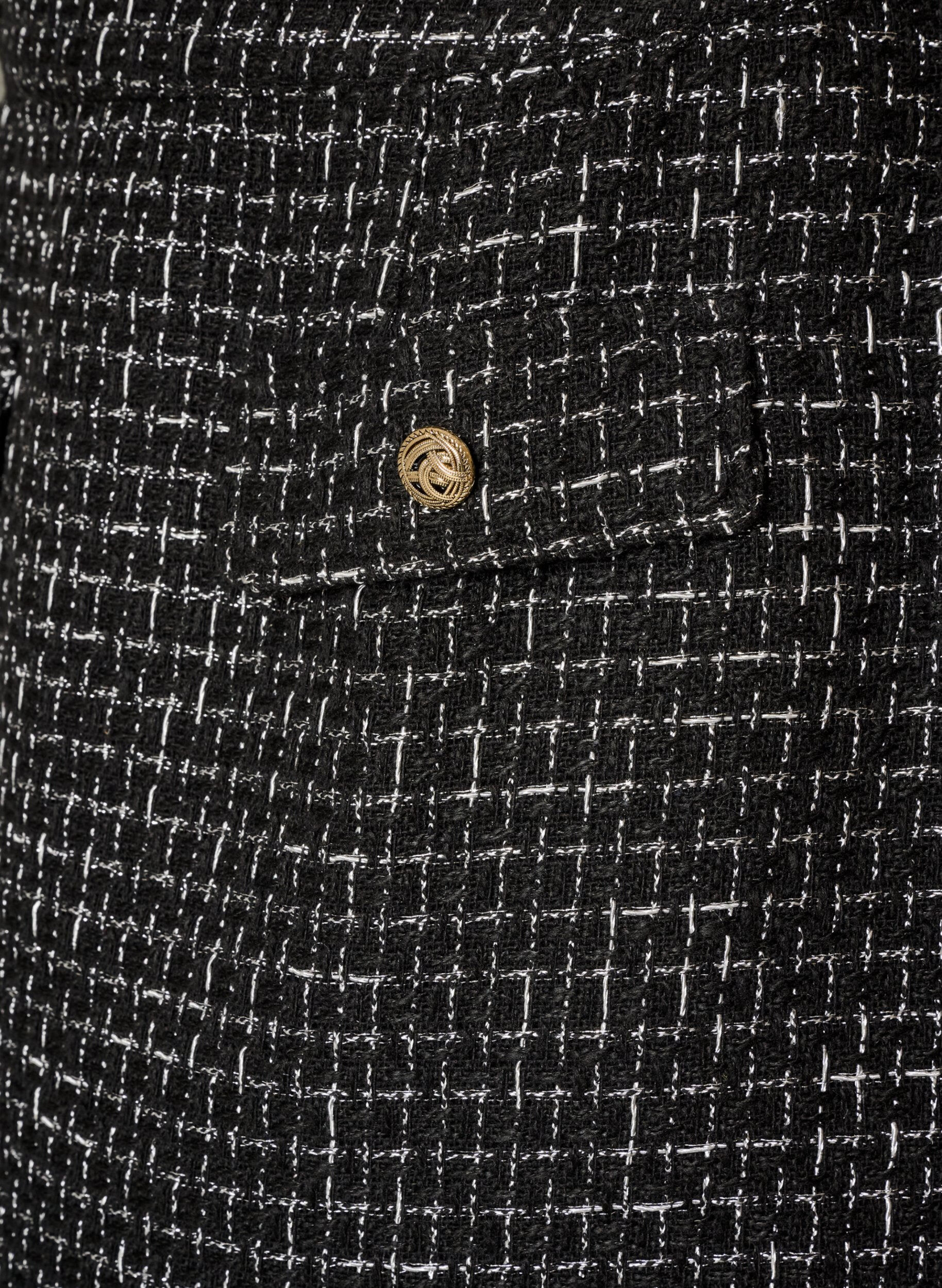 ZizziKort kjol i boucl&eacute;, Svart, Packshot image number 2