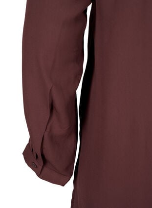 Enfärgad skjorta med V-ringning, Fudge, Packshot image number 4