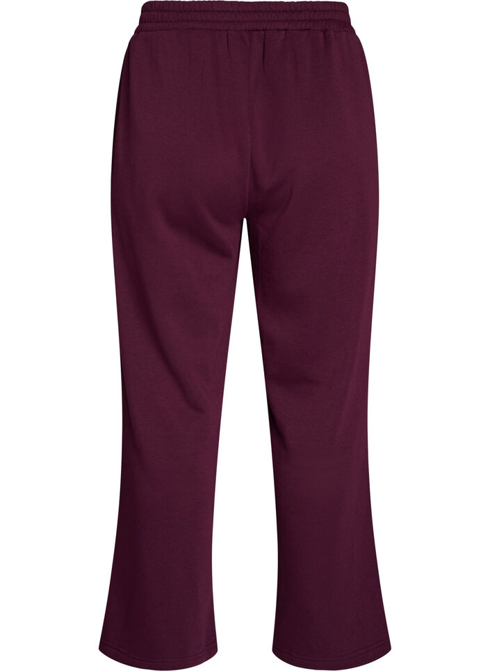 Sweatpants med h&ouml;g midja och vida ben, Lila, Packshot image number 1