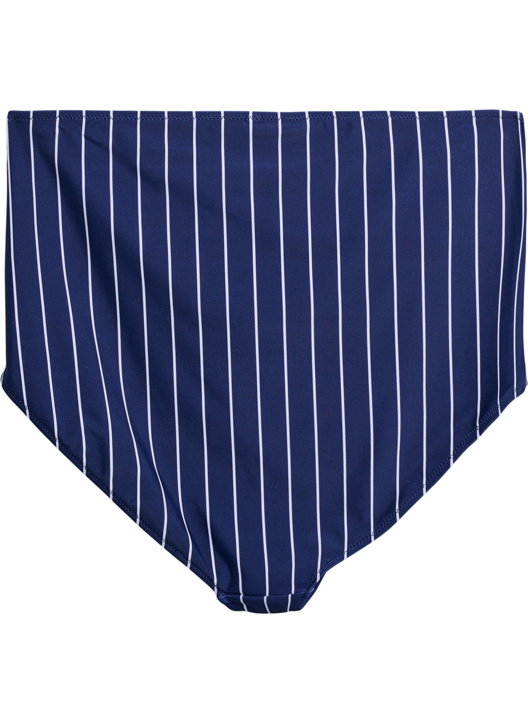 Zizzi Bikinitrosa med m&ouml;nster och h&ouml;g midja, Bl&aring;, Packshot image number 1