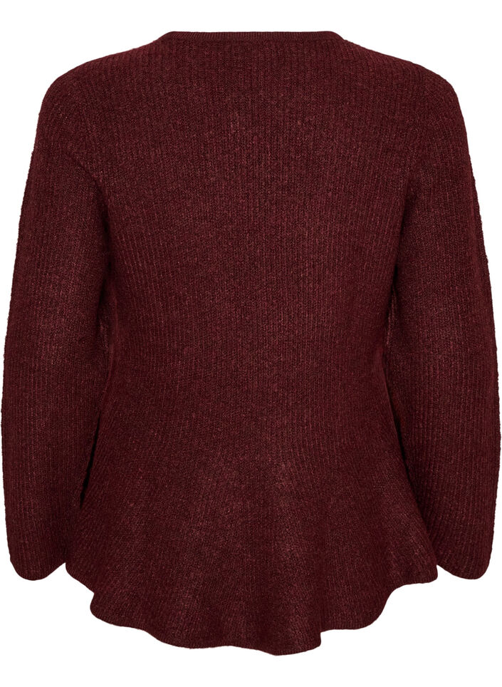A-linjeformad stickad blus, R&ouml;d, Packshot image number 1