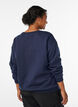 Sweatshirt med statementdetalj, Bl&aring;, Model image number 2