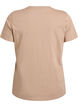 Enkel t-shirt i bomull med rund halsringning, Beige, Packshot image number 1