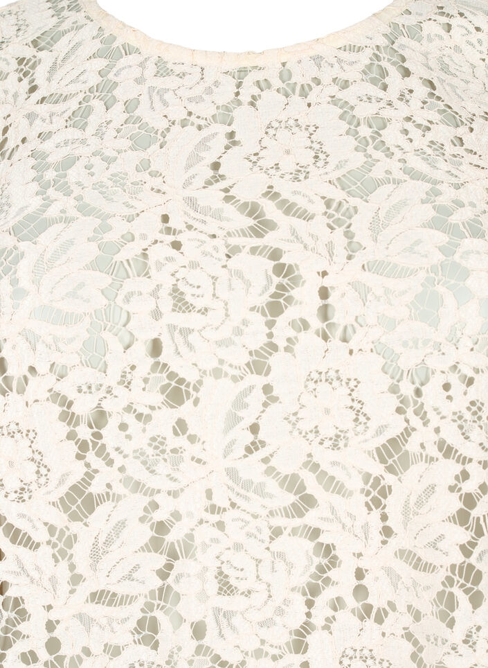 FLASH – Långärmad spetsblus, Birch, Packshot image number 2