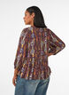 Blus med paisleym&ouml;nster och spetsdetalj, Lila, Model image number 2