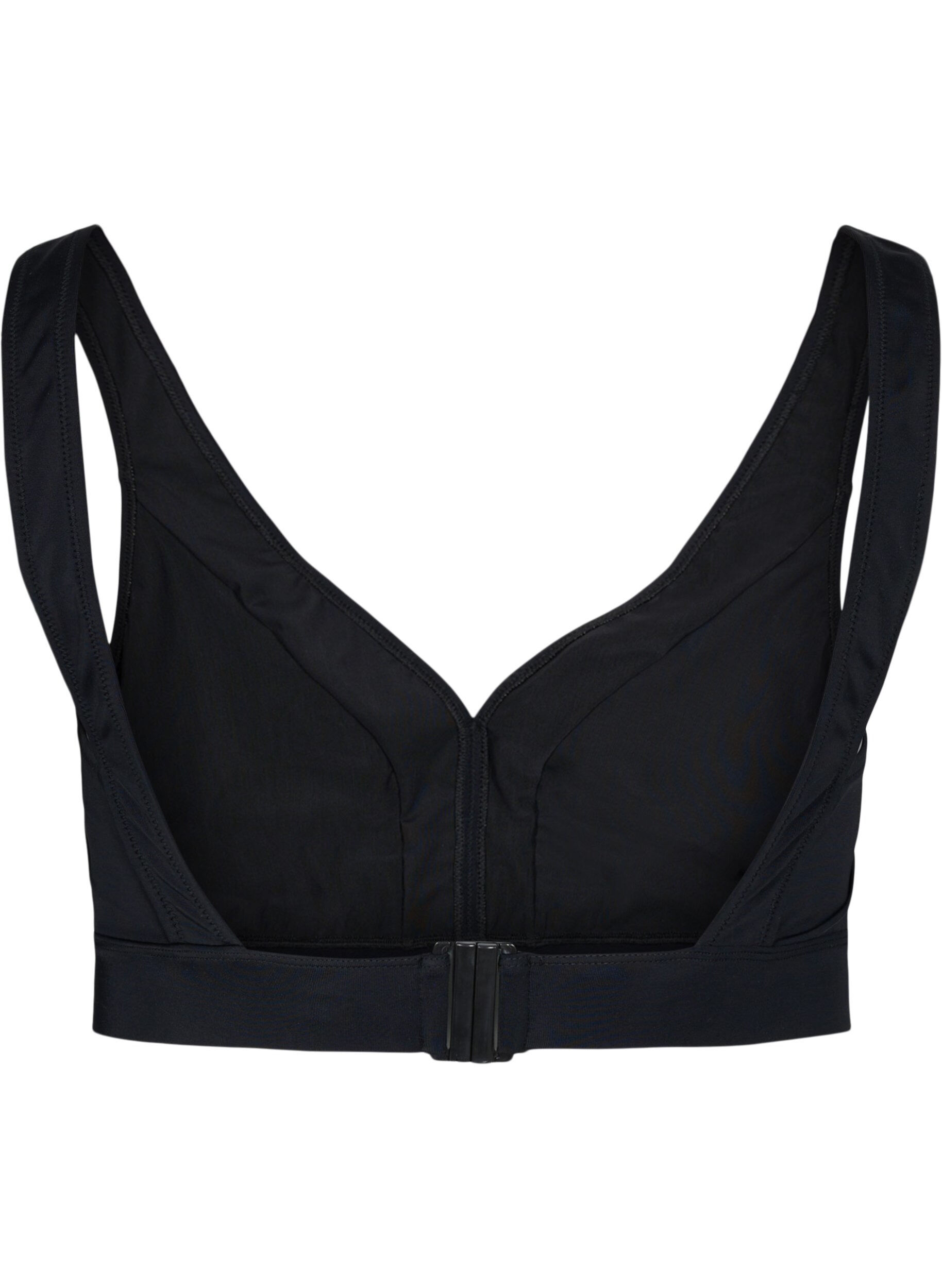 Zizzi Bikinitopp med v-ringning, Black, Packshot image number 1