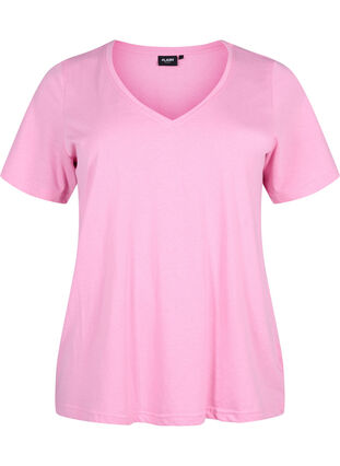 FLASH - T-shirt med v-ringning, Begonia Pink, Packshot image number 0