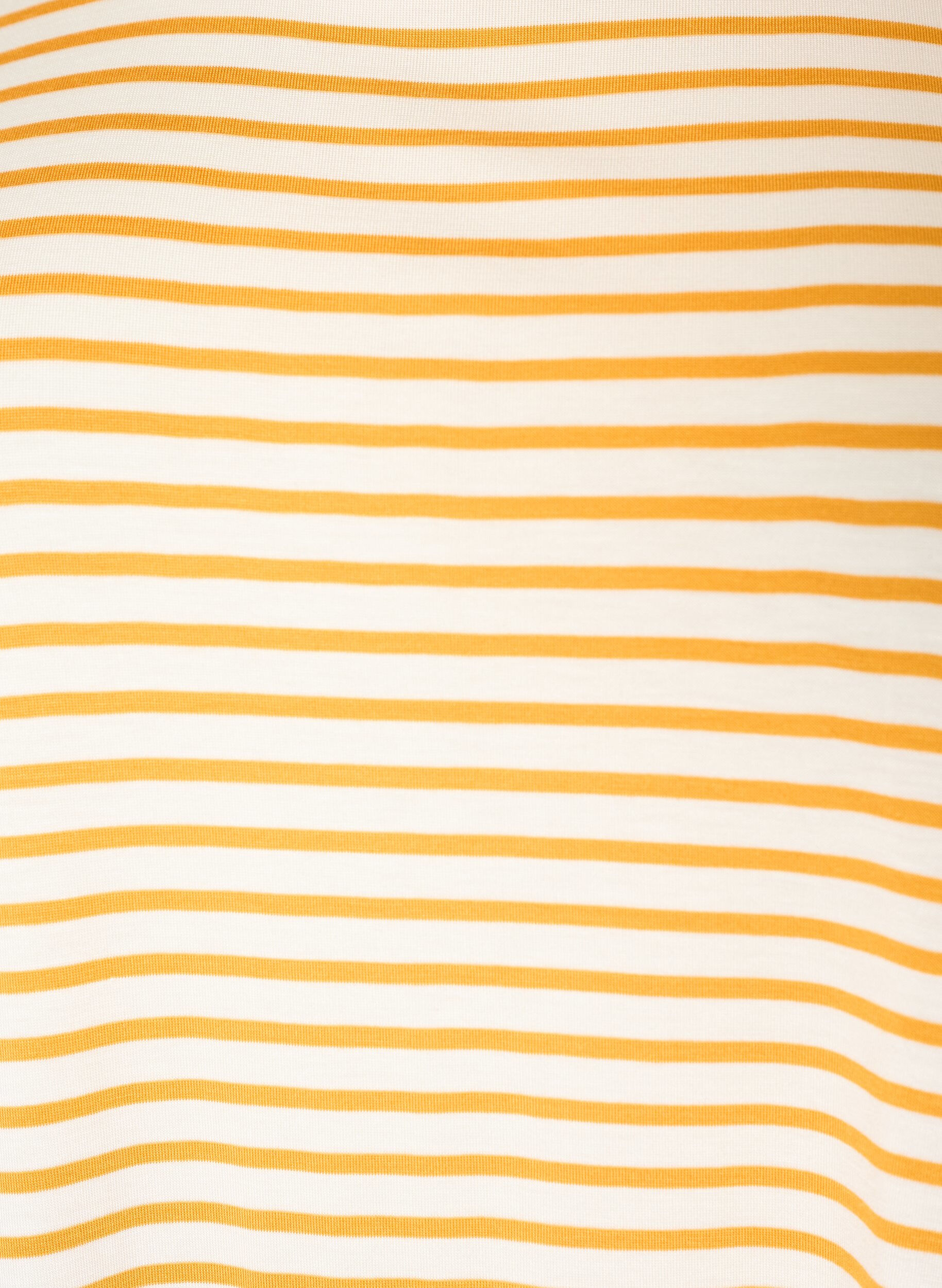 ZizziT-shirt i TENCEL&trade; Lyocell med r&auml;nder, Gul, Packshot image number 2