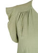 &Auml;rml&ouml;s topp i bomullsmuslin med volanger, Gr&ouml;n, Packshot image number 3