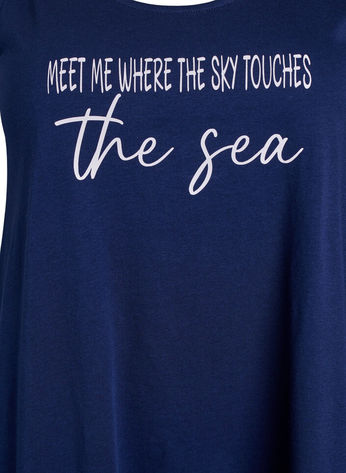 Ärmlös a-linjeformad klänning, Blå, Packshot image number 2