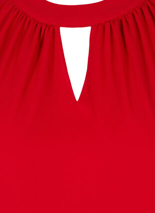 Chiffonblus med 3/4-ärmar, Tango Red, Packshot image number 2
