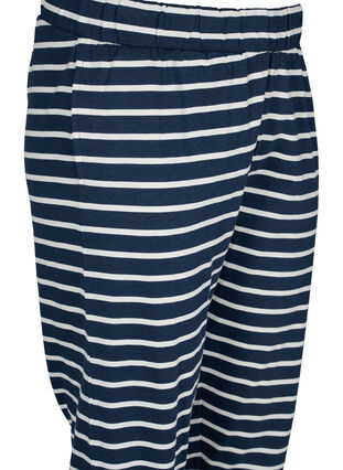 Pyjamasbyxor i bomull, Navy Blazer Stripe , Packshot image number 2