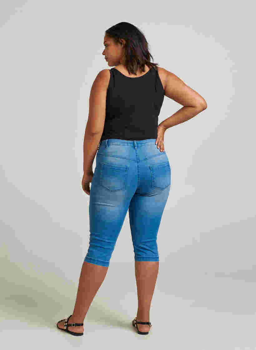 Slim fit Emily capri-jeans, Light blue denim, Model image number 1