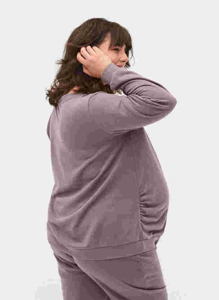 Gravidsweatshirt med ribbade kanter, Iron, Model image number 1