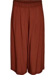 Culottes i viskos med h&ouml;g midja och vida ben, R&ouml;d