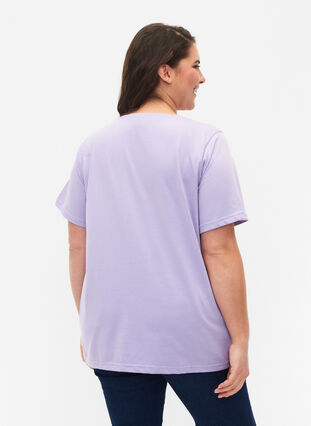 FLASH - T-shirt med rund halsringning, Lavender, Model image number 1