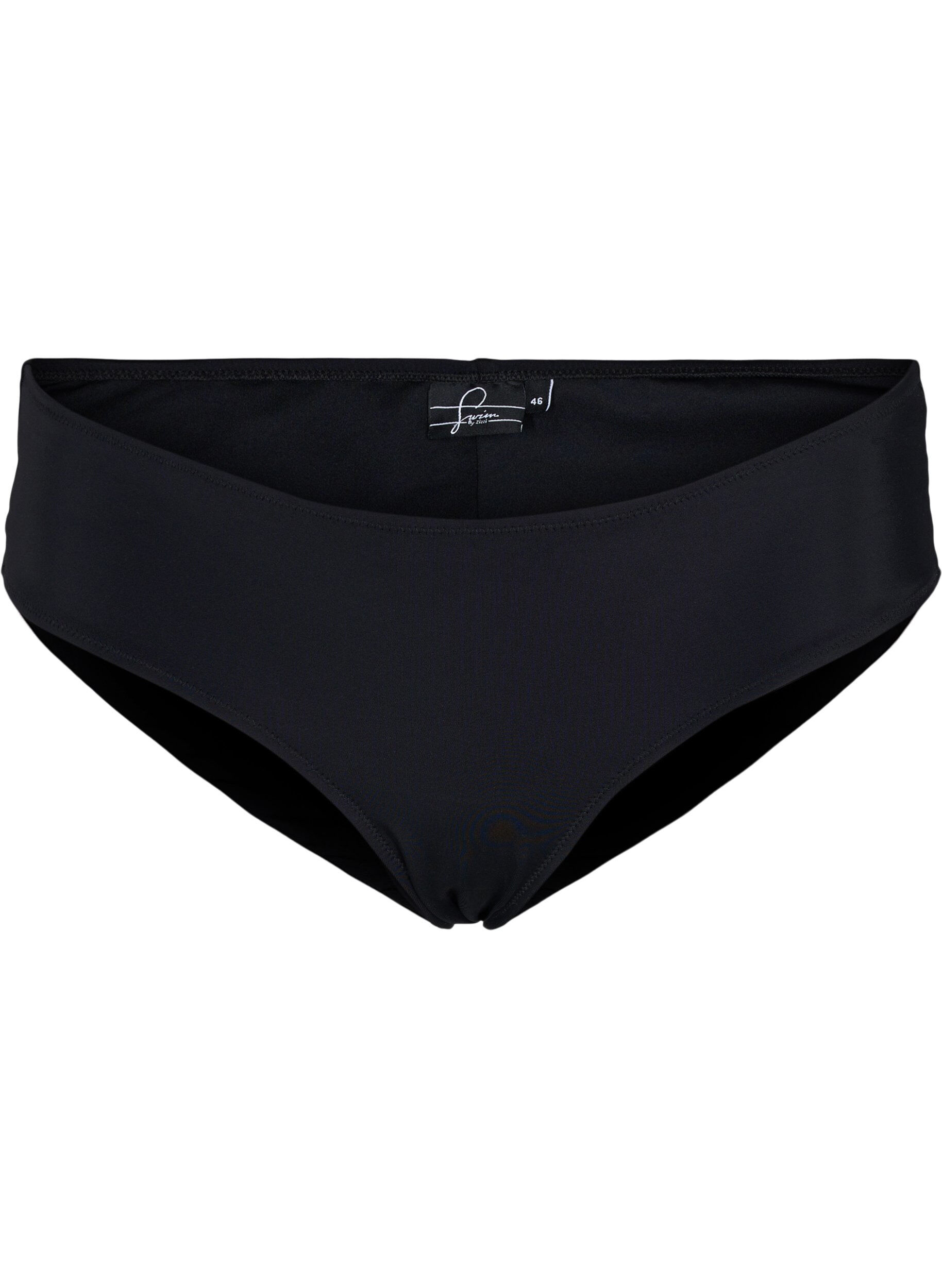 Zizzi Bikinitrosor med normal midja, Black, Packshot image number 0